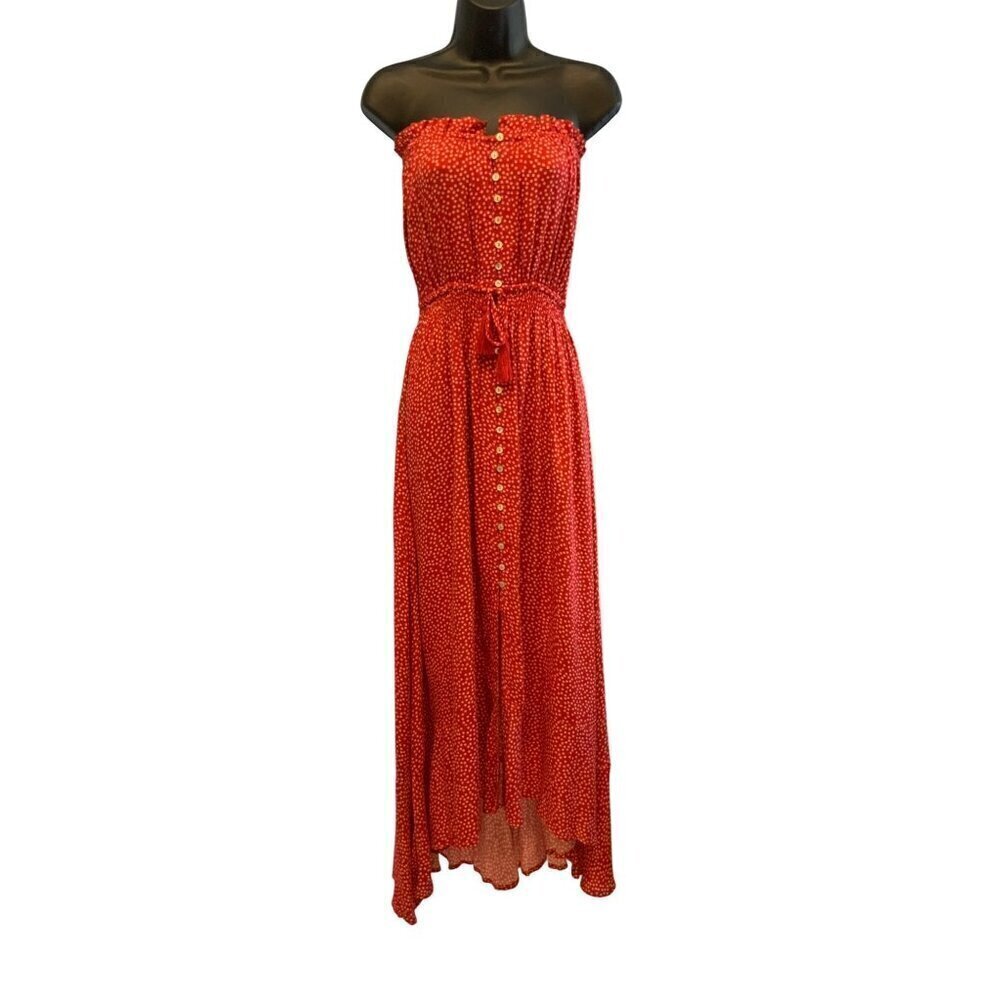 Elan strapless maxi dress. Med 38 ch 50 long